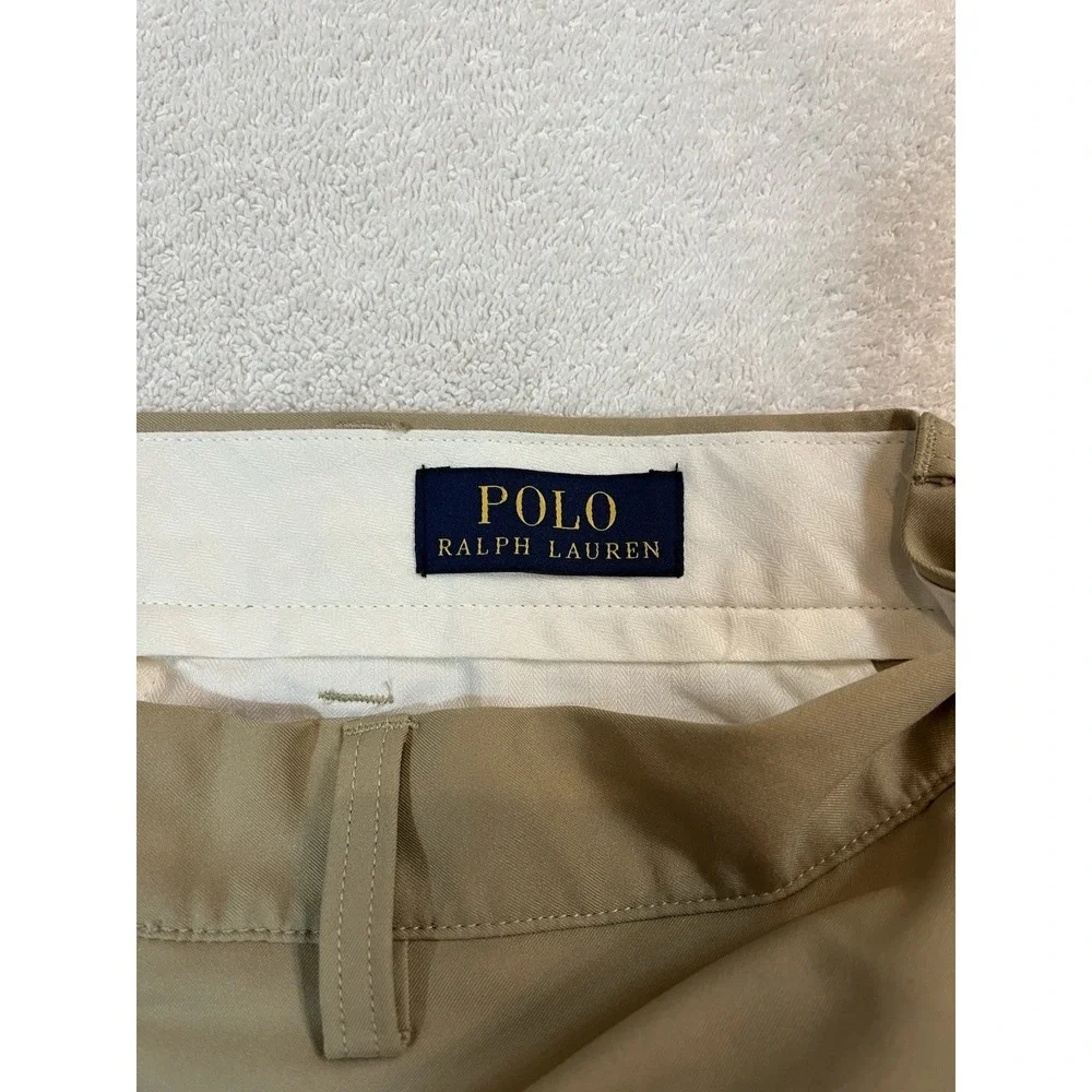 Polo Ralph Lauren Performance Slim Fit Polyester Chino Men's 35x32 Khaki Flat‎